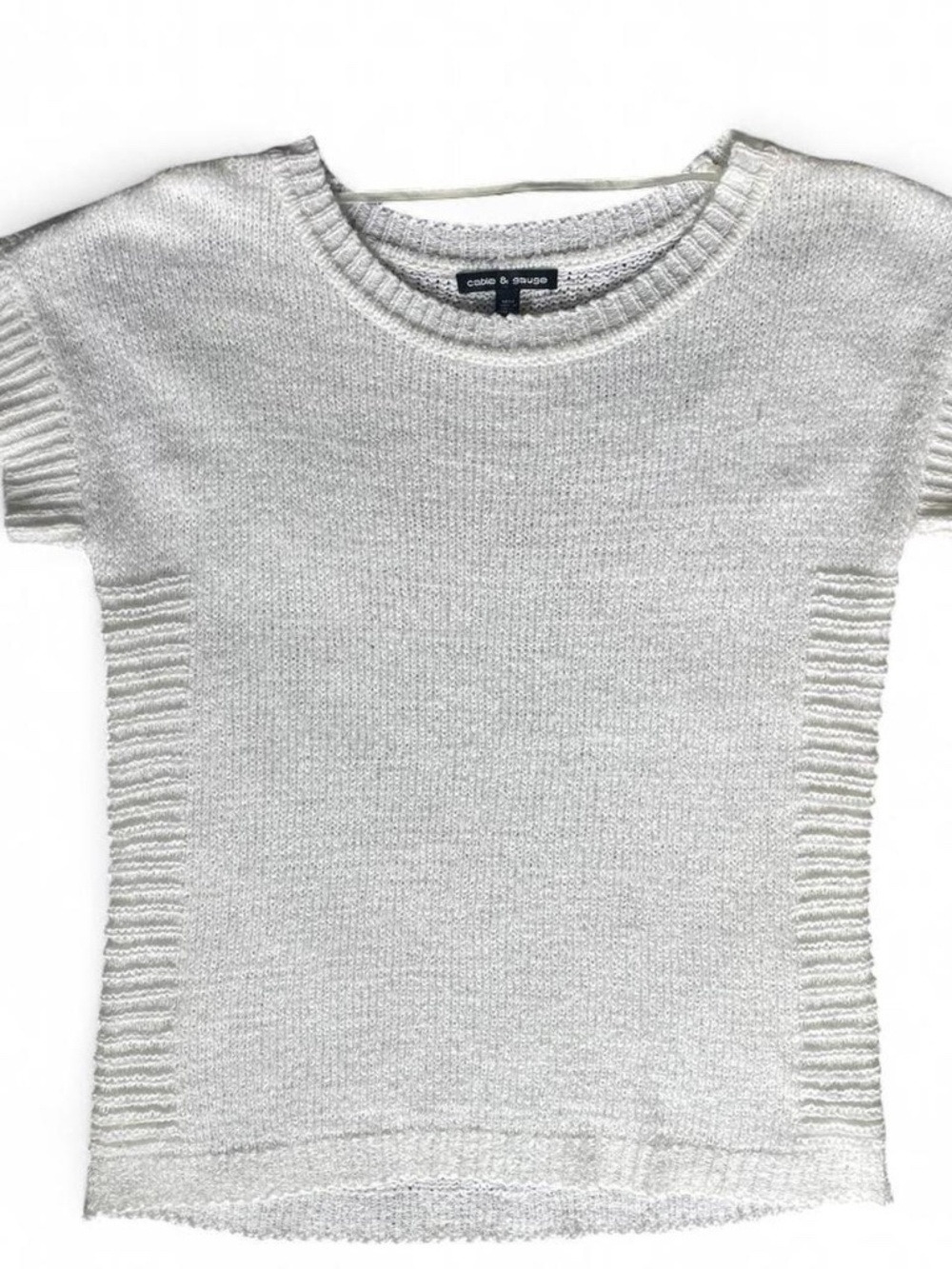 Cable & Gauge white beachy knit top
